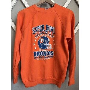 Vintage Denver Broncos Men's M/L Super Bowl XXII 1988 Sweatshirt Made in USA